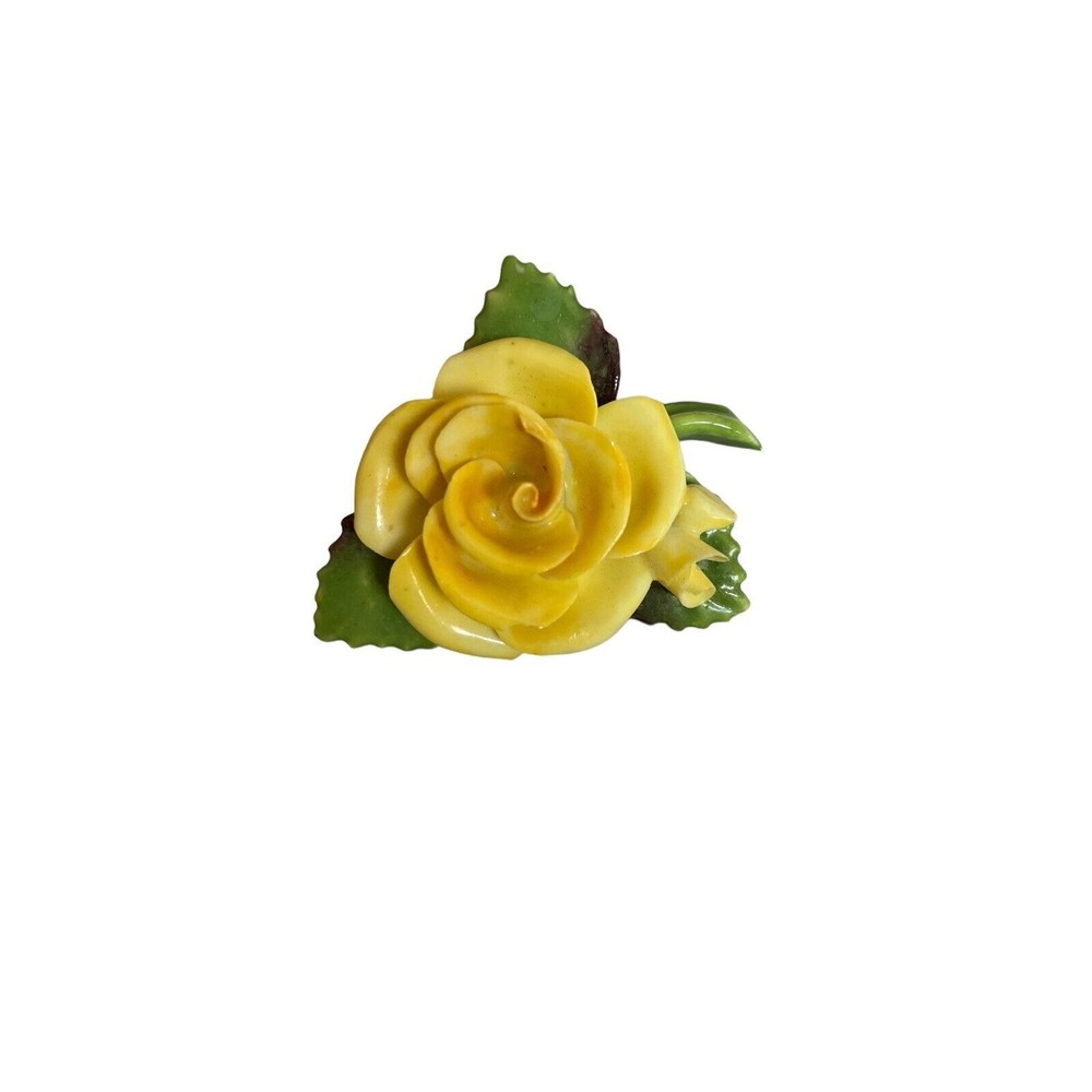 VTG CARA Bone China Rose Brooch Staffordshire England